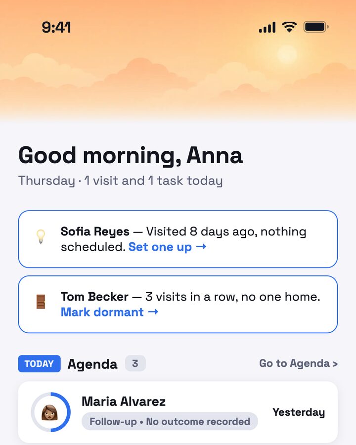 Householder home screen
